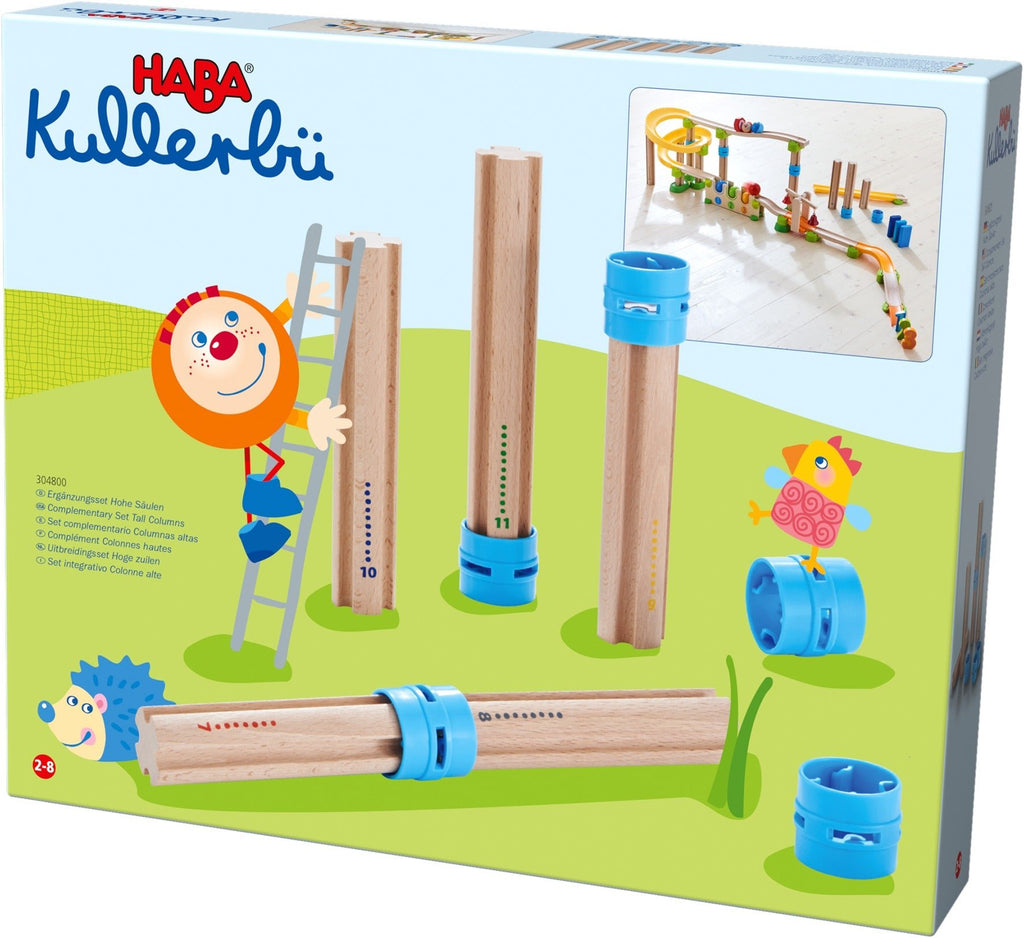 Uitbreidingsset Kullerbü Knikkerbaan - Hoge zuilen - Knikkers en knikkerbanen Haba - In den Olifant