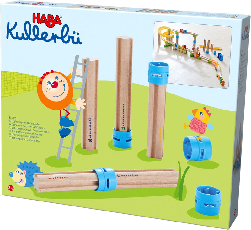 Uitbreidingsset Kullerbü Knikkerbaan - Hoge zuilen - Knikkers en knikkerbanen Haba - In den Olifant