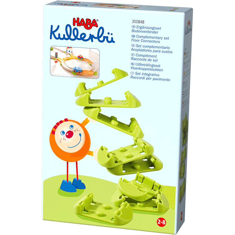 Uitbreidingsset Kullerbü Knikkerbaan - set van 8 vloerkoppelstukken - Knikkers en knikkerbanen Haba - In den Olifant