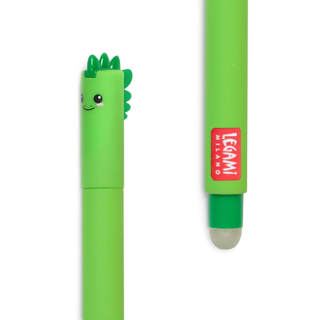 Uitwisbare gelpen - Erasable Gel Pen Dino - Schrijfwaren Legami - In den Olifant