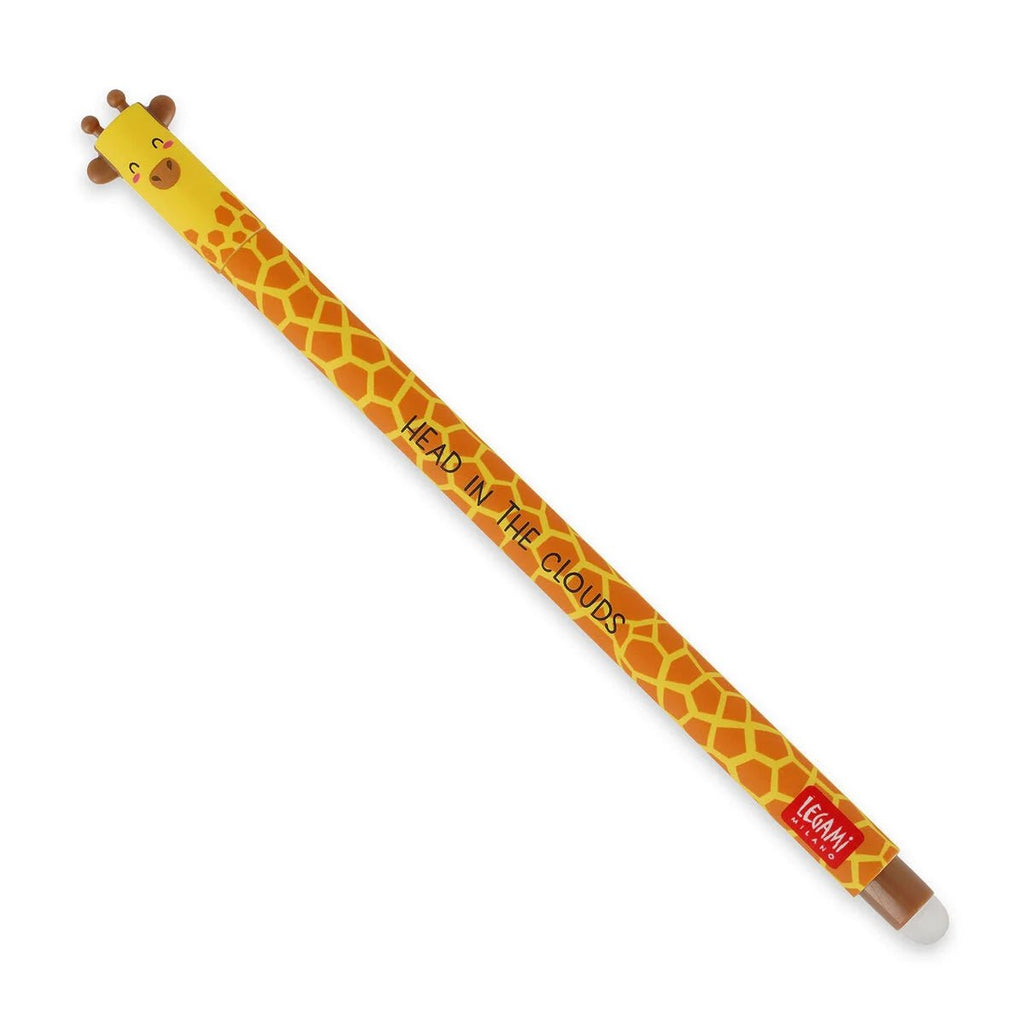 Uitwisbare gelpen - Erasable Gel Pen Giraffe - Schrijfwaren Legami - In den Olifant