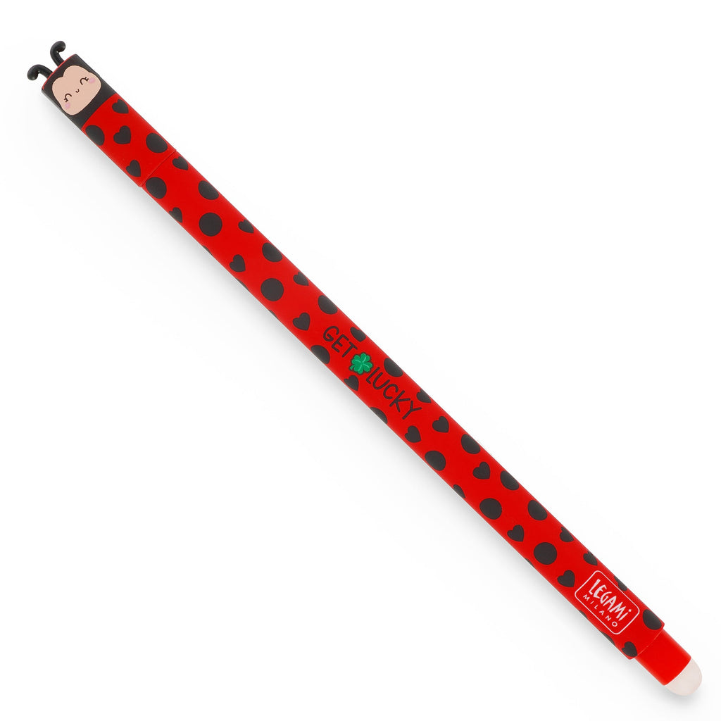 Uitwisbare gelpen - Erasable Gel Pen Ladybug - Schrijfwaren Legami - In den Olifant