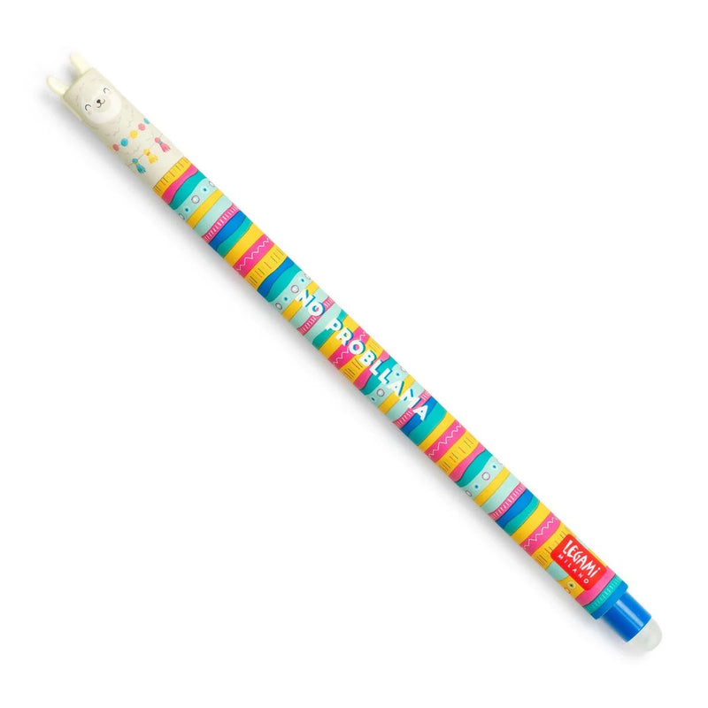 Uitwisbare gelpen - Erasable Gel Pen Llama - Schrijfwaren Legami - In den Olifant