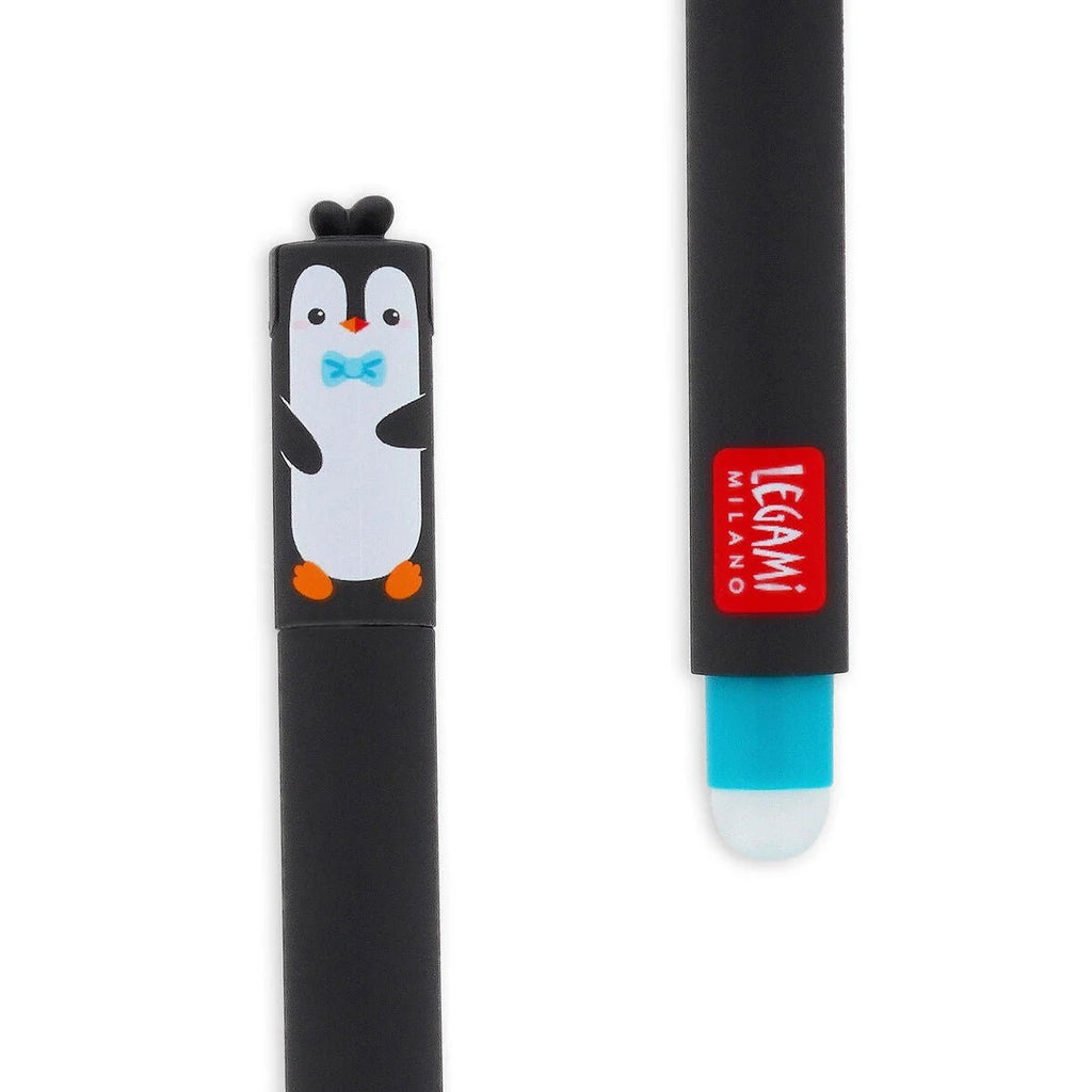 Uitwisbare gelpen - Erasable Gel Pen Penguin - Schrijfwaren Legami - In den Olifant
