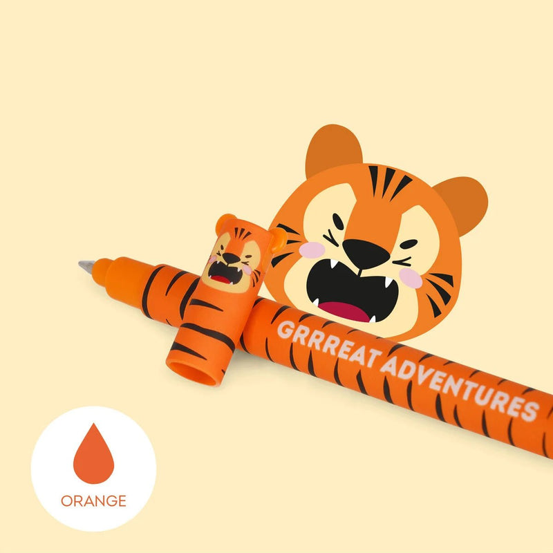 Uitwisbare gelpen - Erasable Gel Pen Tiger - Schrijfwaren Legami - In den Olifant