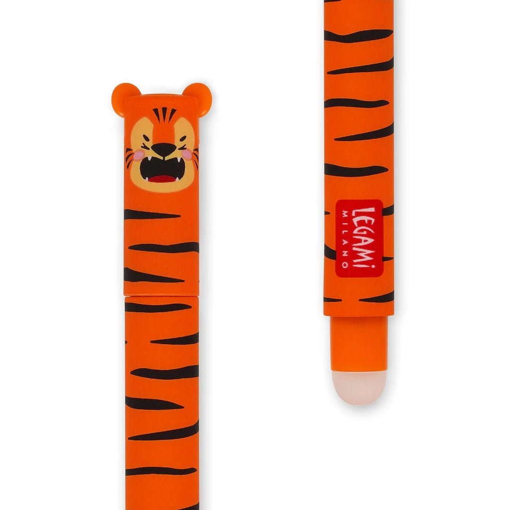 Uitwisbare gelpen - Erasable Gel Pen Tiger - Schrijfwaren Legami - In den Olifant