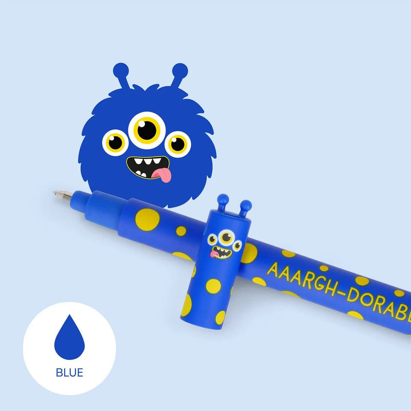 Uitwisbare gelpen - Monster - Schrijfwaren Legami - In den Olifant