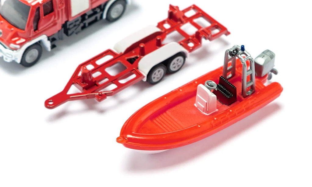 Unimog Brandweer Boot - Auto's en voertuigen Siku - In den Olifant