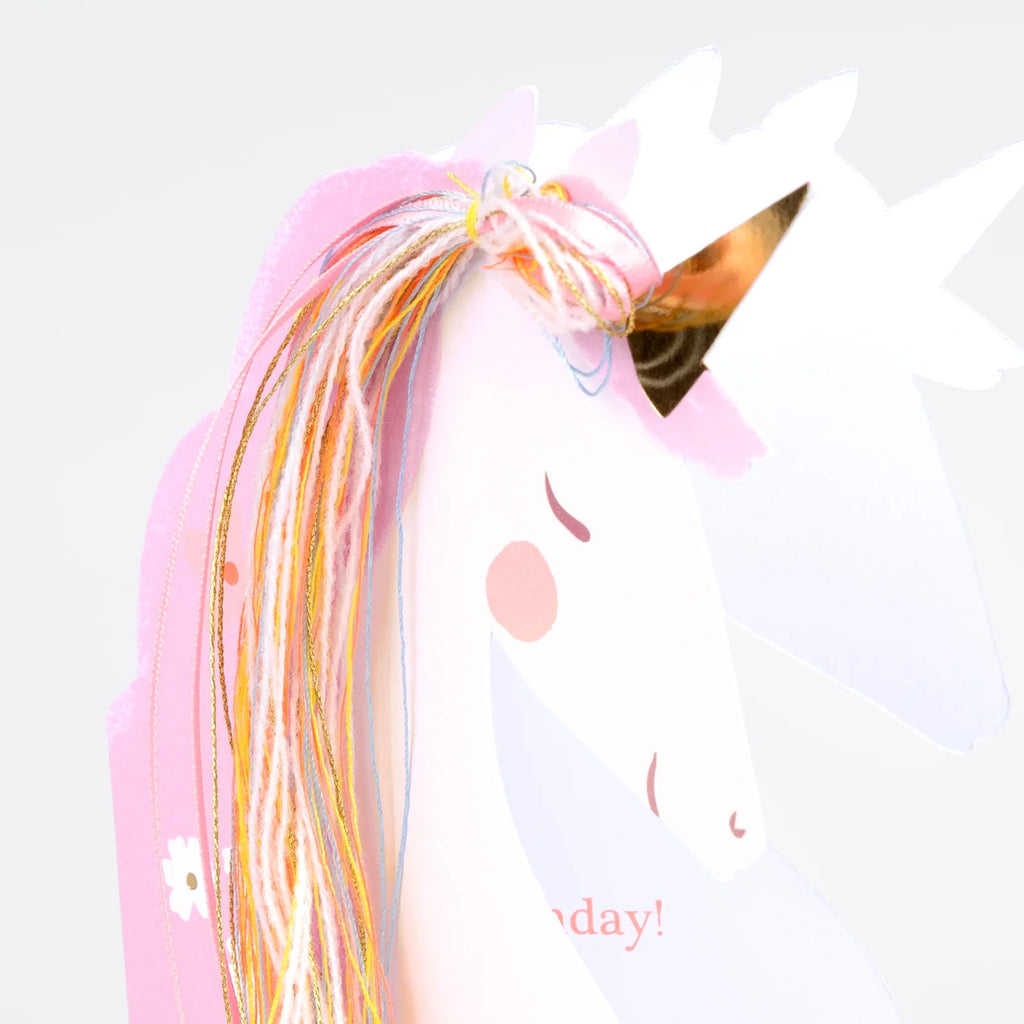 Verjaardagskaart - Unicorn birthday card - Feestkaarten Meri Meri - In den Olifant