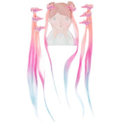 Verkleedaccessoires Hollywood Hearts Hair Extension Set, Pastel - set van 8 - Verkleedaccessoires Great Pretenders - In den Olifant