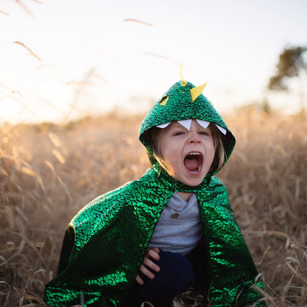 Verkleedcape Draak - 2 tot 3 jaar - Verkleedcapes Great Pretenders - In den Olifant