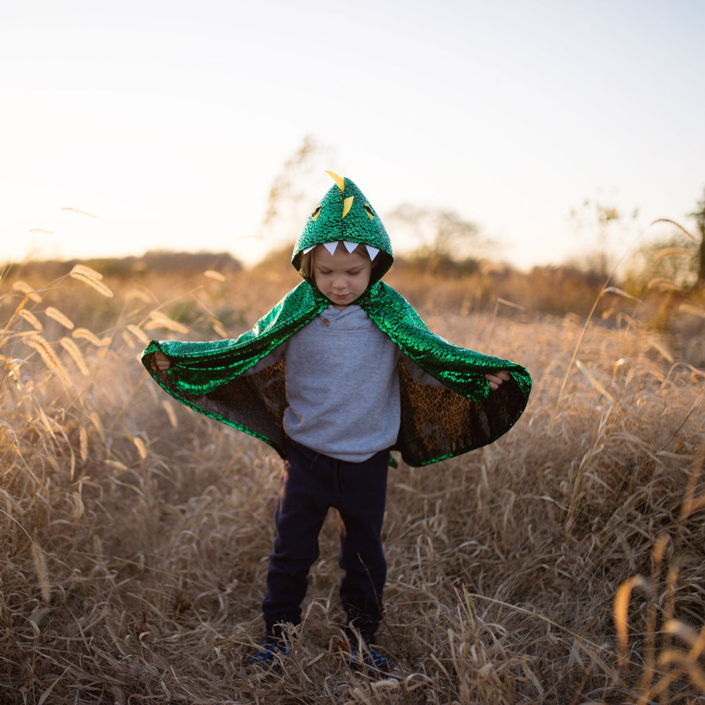 Verkleedcape Draak - 2 tot 3 jaar - Verkleedcapes Great Pretenders - In den Olifant