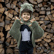 Verkleedcape T - Rex Cuddle Cape Green - Verkleedcapes Great Pretenders - In den Olifant