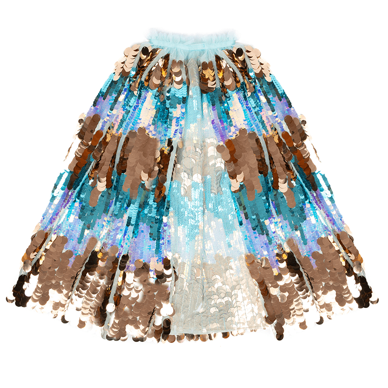 Verkleedcape The 5th Avenue Paillette Cape Mermalicious - 4 tot 6 jaar - Verkleedcapes Great Pretenders - In den Olifant