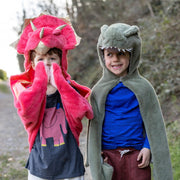Verkleedcape Triceratops Cuddle Cape Red - Verkleedcapes Great Pretenders - In den Olifant