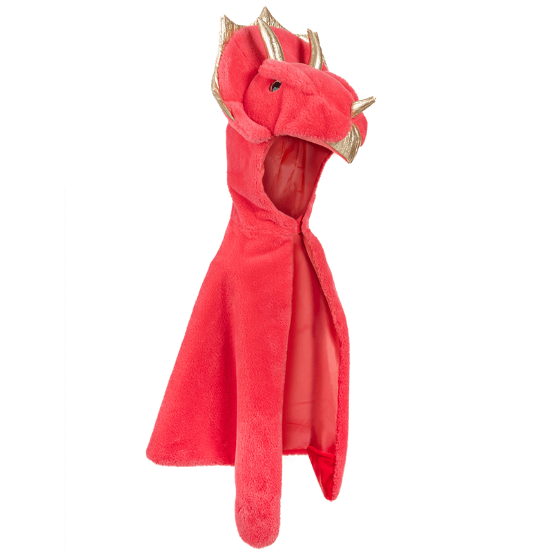 Verkleedcape Triceratops Cuddle Cape Red - Verkleedcapes Great Pretenders - In den Olifant