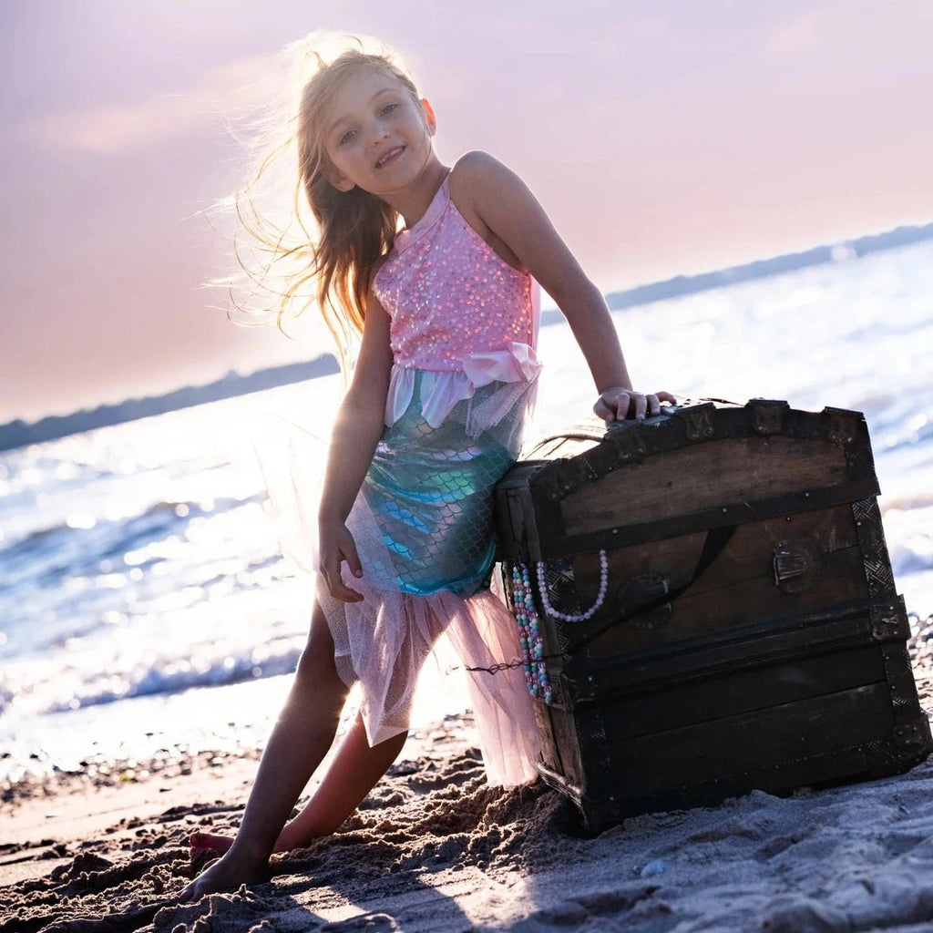 Verkleedjurk Misty Mermaid Dress Pink - Verkleedjurken Great Pretenders - In den Olifant