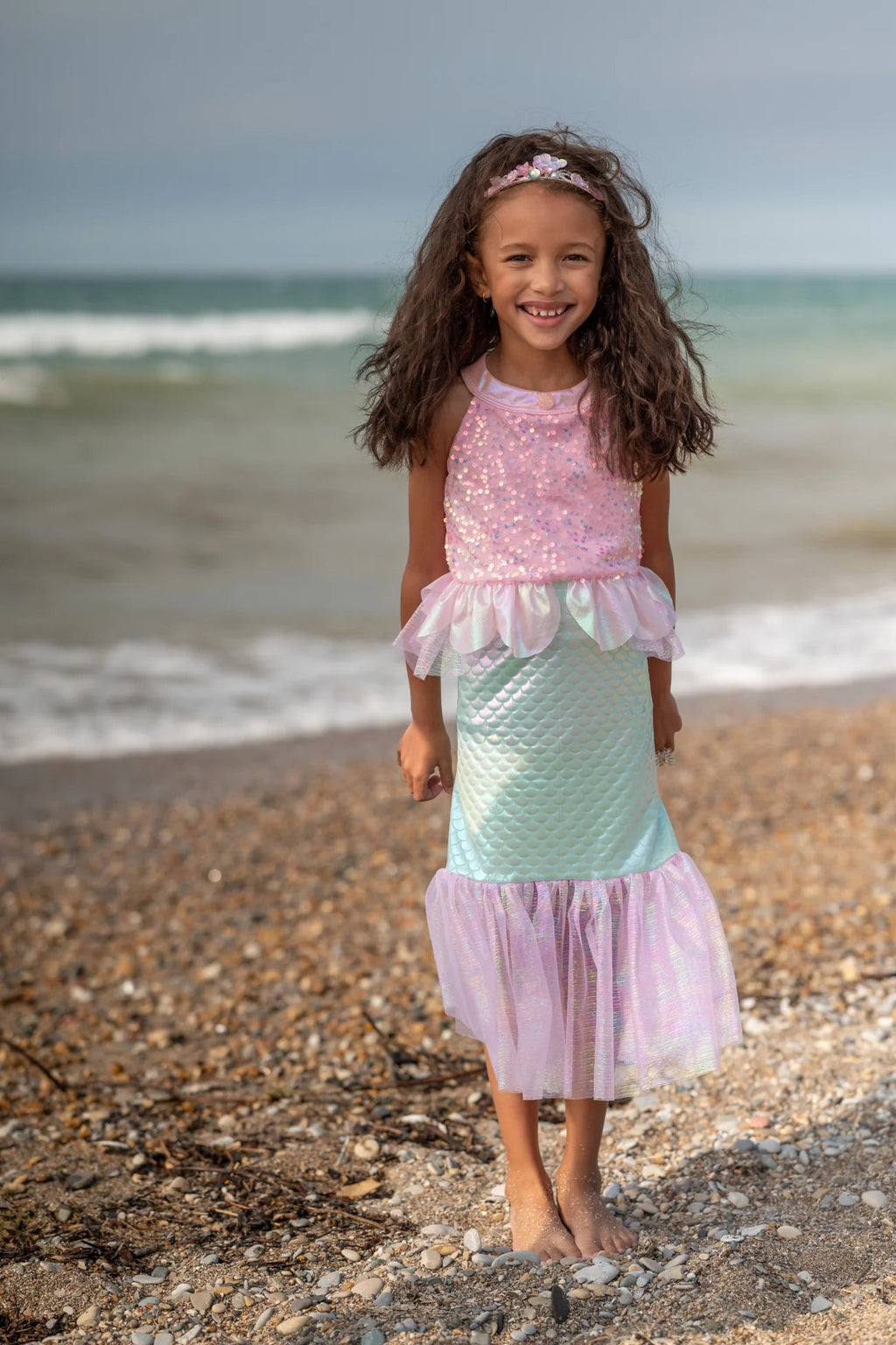 Verkleedjurk Misty Mermaid Dress Pink - Verkleedjurken Great Pretenders - In den Olifant