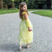 Verkleedjurk Velvety Soft Yellow Princess Gown with Arm Warmers - Verkleedjurken Great Pretenders - In den Olifant