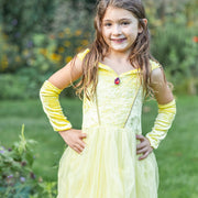 Verkleedjurk Velvety Soft Yellow Princess Gown with Arm Warmers - Verkleedjurken Great Pretenders - In den Olifant