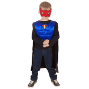 Verkleedkostuum Reversible Superhero Tunic Cape Mask - 4 tot 7 jaar - Verkleedkostuums Great Pretenders - In den Olifant