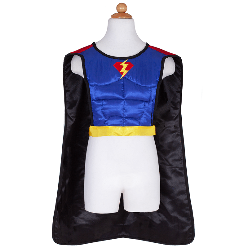 Verkleedkostuum Reversible Superhero Tunic Cape Mask - 4 tot 7 jaar - Verkleedkostuums Great Pretenders - In den Olifant