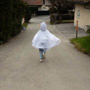 Verkleedkostuum Spooky Ghost Poncho - 1 tot 6 jaar - Verkleedcapes Great Pretenders - In den Olifant
