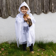 Verkleedkostuum Spooky Ghost Poncho - 1 tot 6 jaar - Verkleedcapes Great Pretenders - In den Olifant