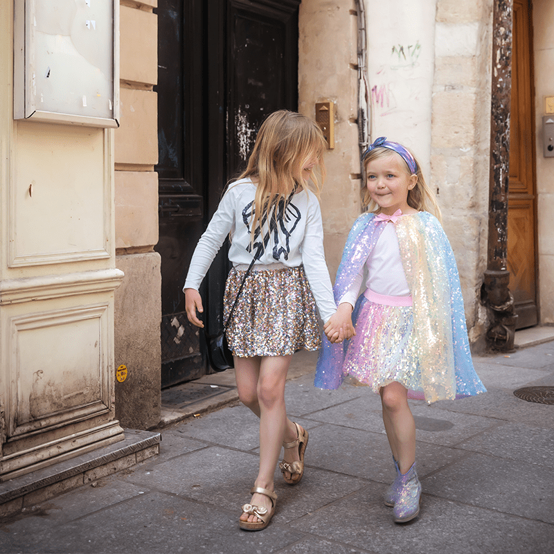 Verkleedrok A Star is Born Sequins Skirt - 4 tot 6 jaar - Verkleedvleugels en rokje Great Pretenders - In den Olifant