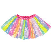 Verkleedrok Stripy Sequins Skirt - 4 tot 6 jaar - Verkleedvleugels en rokje Great Pretenders - In den Olifant