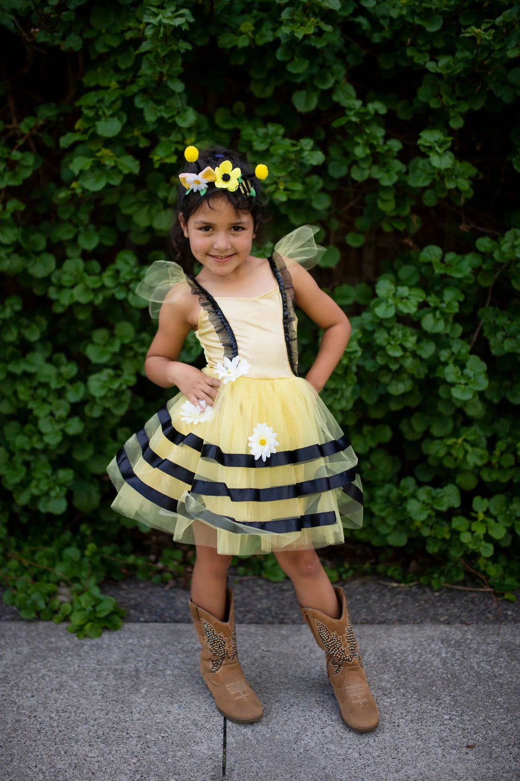 Verkleedset Bumble Bee Dress & Headband - Verkleedjurken Great Pretenders - In den Olifant