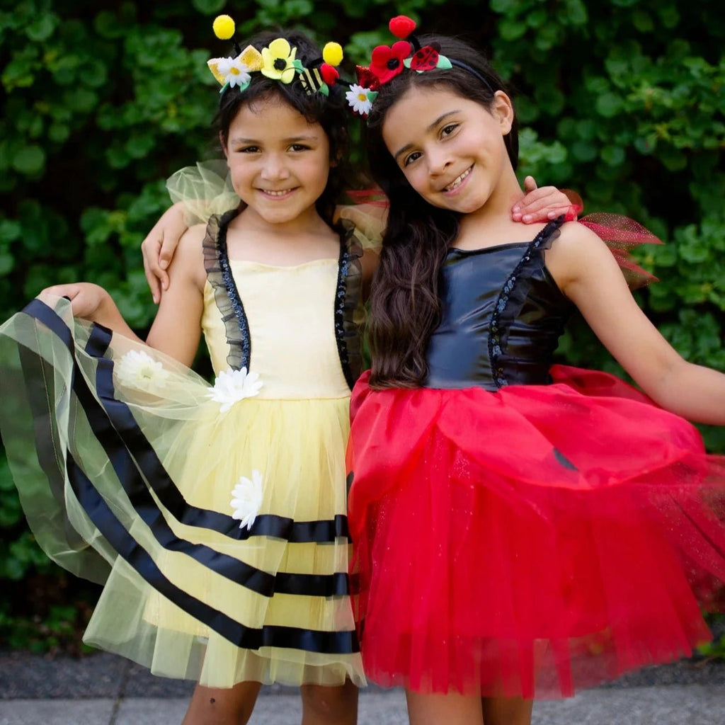 Verkleedset Bumble Bee Dress & Headband - Verkleedjurken Great Pretenders - In den Olifant