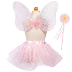 Verkleedset Crazy for Daises Tutu with Wings & Wand - 4 tot 6 jaar - Verkleedvleugels en rokje Great Pretenders - In den Olifant