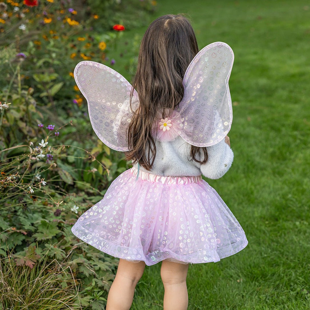 Verkleedset Crazy for Daises Tutu with Wings & Wand - 4 tot 6 jaar - Verkleedvleugels en rokje Great Pretenders - In den Olifant
