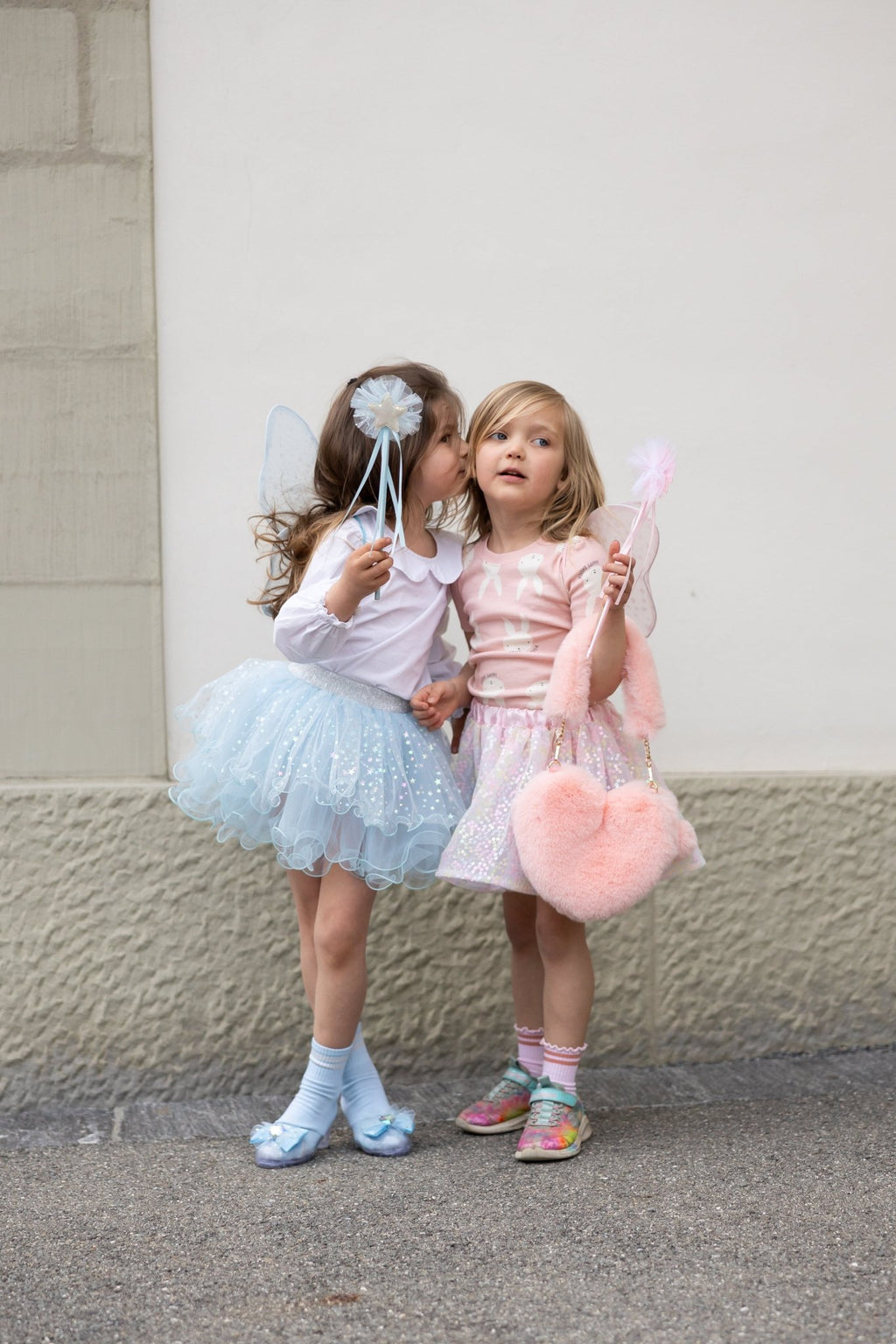 Verkleedset Iridescent Celestial Fairy Wings with Tutu, & Wand - Verkleedvleugels en rokje Great Pretenders - In den Olifant