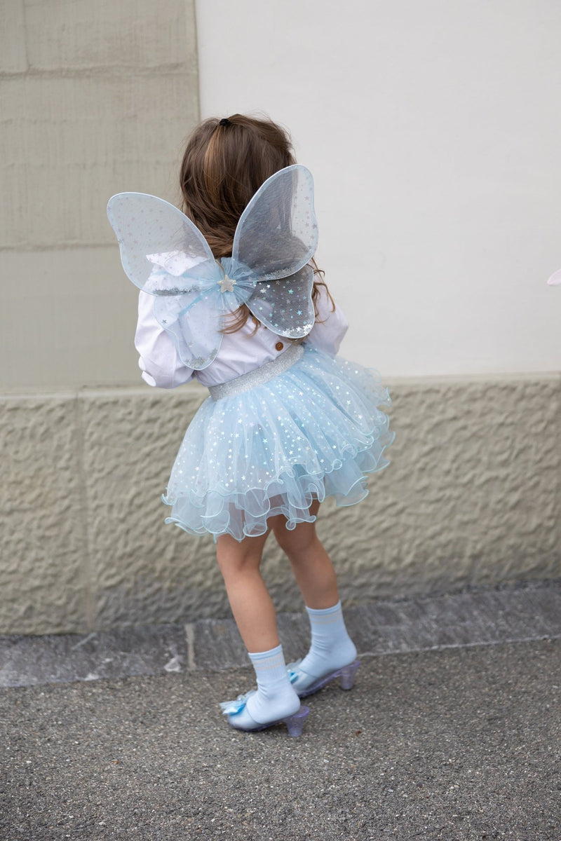Verkleedset Iridescent Celestial Fairy Wings with Tutu, & Wand - Verkleedvleugels en rokje Great Pretenders - In den Olifant