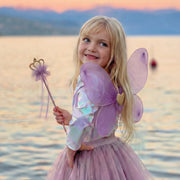 Verkleedset Royal Fairy Princess Skirt with Wings & Wand, Purple - Verkleedvleugels en rokje Great Pretenders - In den Olifant