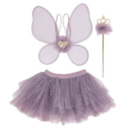 Verkleedset Royal Fairy Princess Skirt with Wings & Wand, Purple - Verkleedvleugels en rokje Great Pretenders - In den Olifant