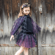 Verkleedset Spiderweb Tutu with Cape - 4 tot 6 jaar - Verkleedkostuums Great Pretenders - In den Olifant