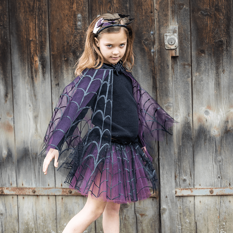 Verkleedset Spiderweb Tutu with Cape - 4 tot 6 jaar - Verkleedkostuums Great Pretenders - In den Olifant