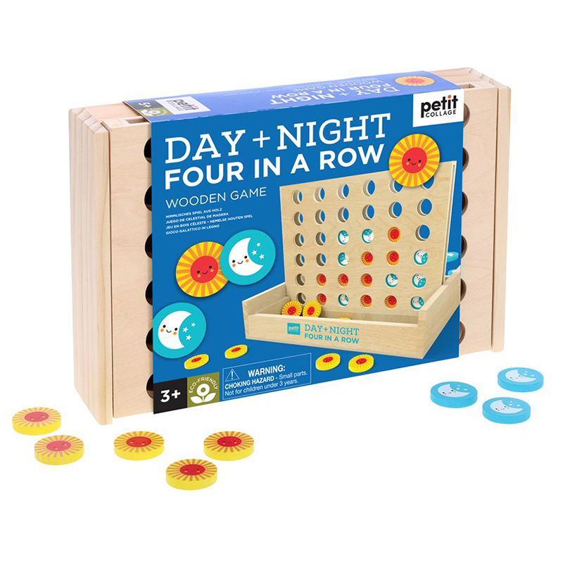 Houten Spel Vier Op Een Rij - Dag + Nacht