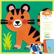 Viltplaatjes Collageset Zacht Dieren - Stickers en stickersets Djeco - In den Olifant
