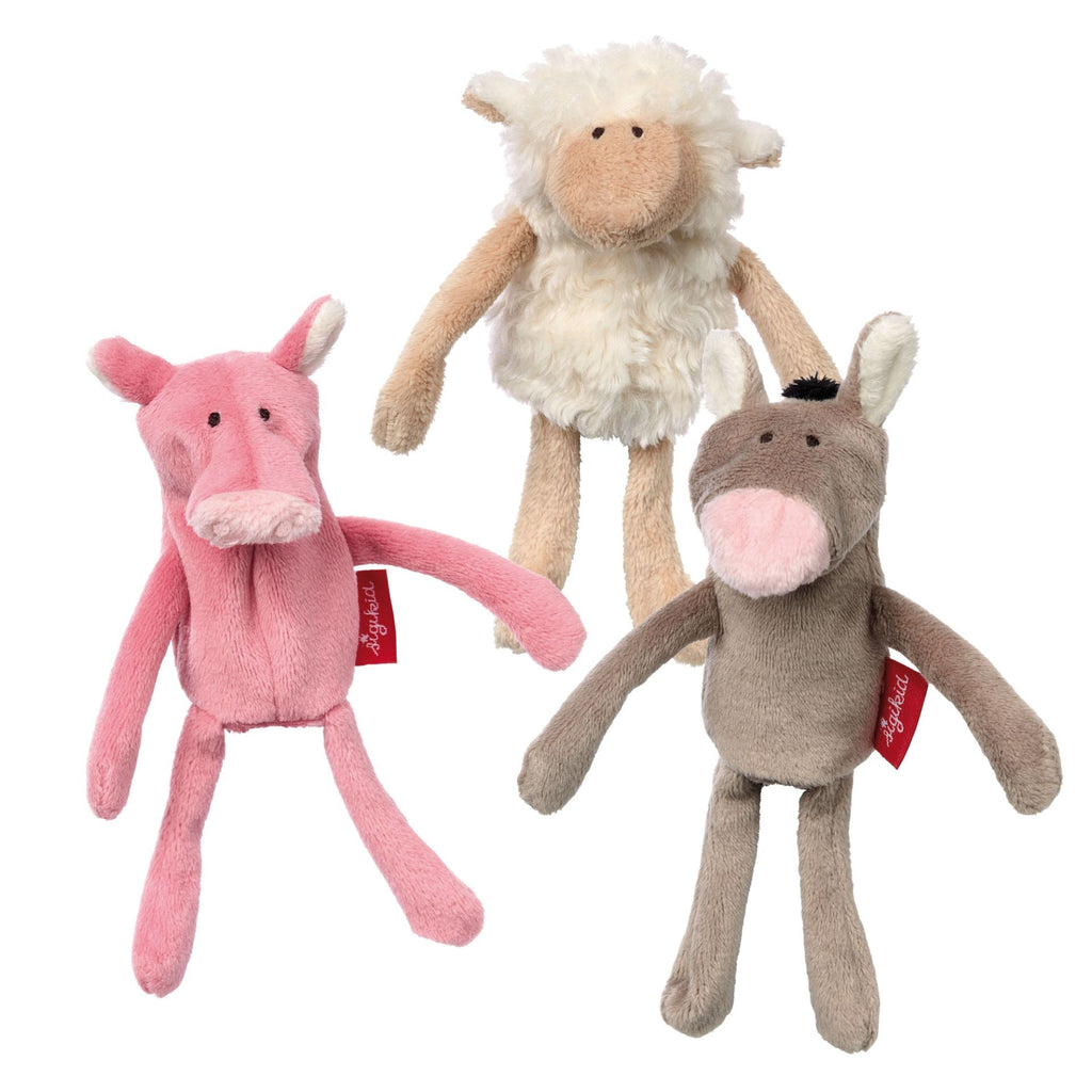 Vingerpopjes Finger Puppet Set Farm - set van 3 - Boerderijdieren Sigikid - In den Olifant