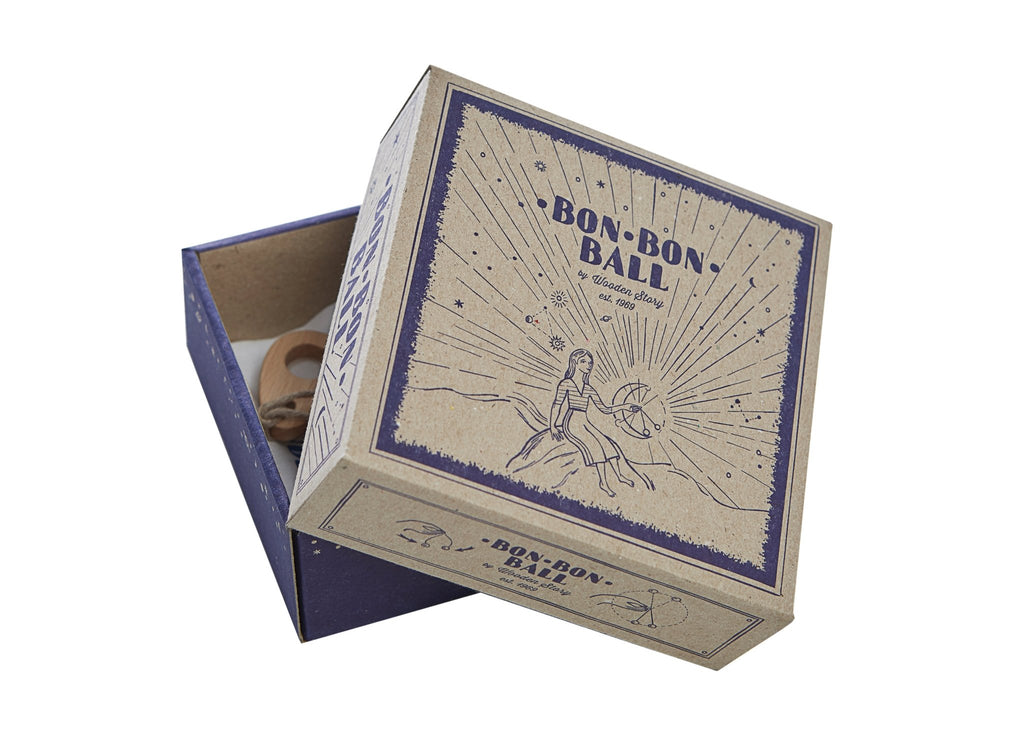 Vintage speeltje Bon Bon Ball - Behendigheidspellen Wooden Story - In den Olifant