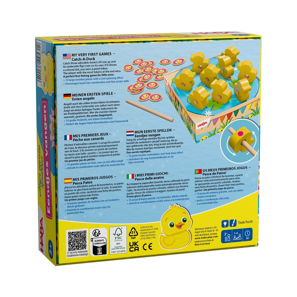 Visspel Mijn eerste spellen - Eendjes vangen - Behendigheidspellen Haba - In den Olifant