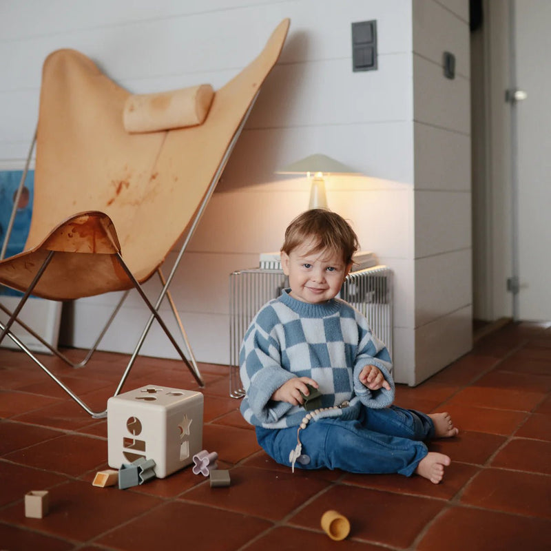 Vormenstoof Shape Soring Box Original - Sorteer - en stapelspeelgoed Mushie - In den Olifant