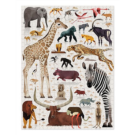 750 St. Familie Puzzel - Dieren In Afrika