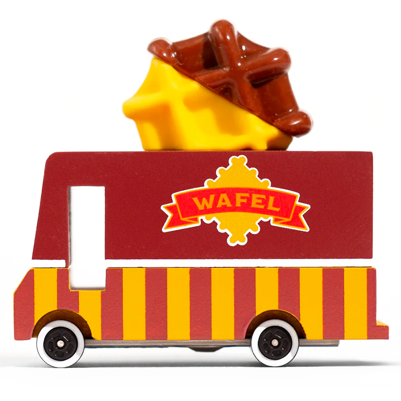 Waffle Van (F188) 8,4X4,1X6,5Cm, Wooden Diecast, In Giftbox, 3+