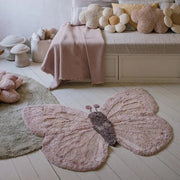 Wasbaar tapijt Animal Rug Baby Butterfly - 90 x 120 cm - Tapijten Lorena Canals - In den Olifant