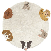 Wasbaar tapijt Dogs - 140 x 140 cm - Tapijten Lorena Canals - In den Olifant